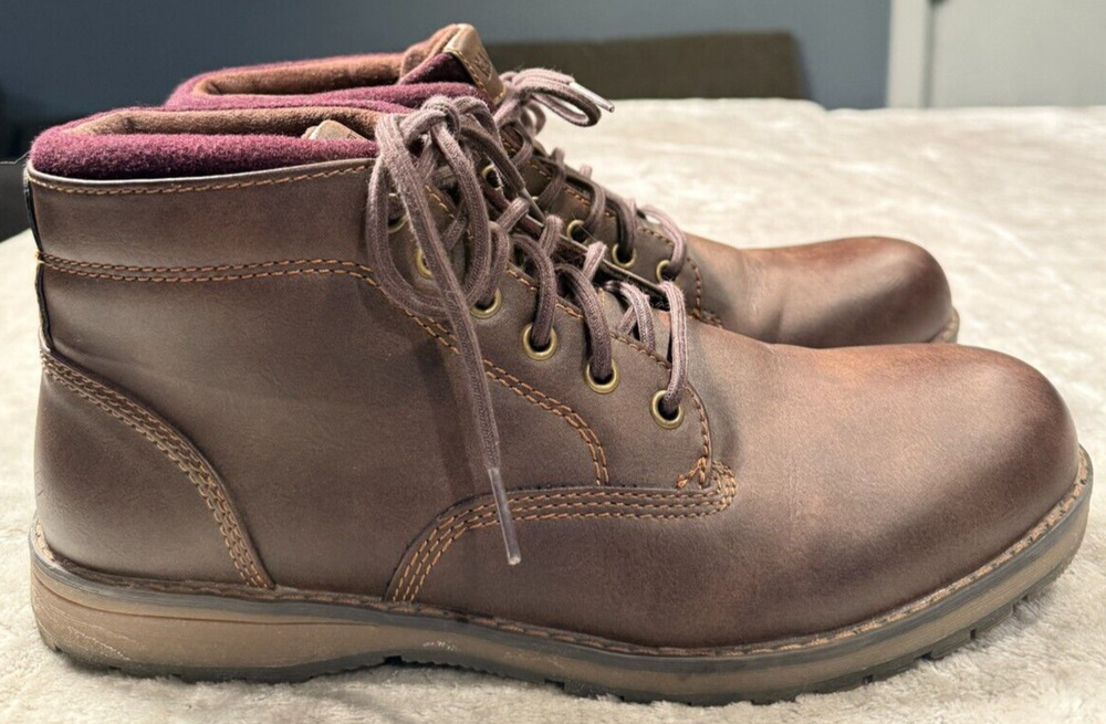 Eastland Finn Brown Faux Leather Chukka Boots Mens Size 10 EU 44 7388-12